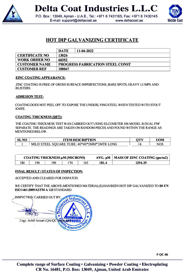 Progress Approvals