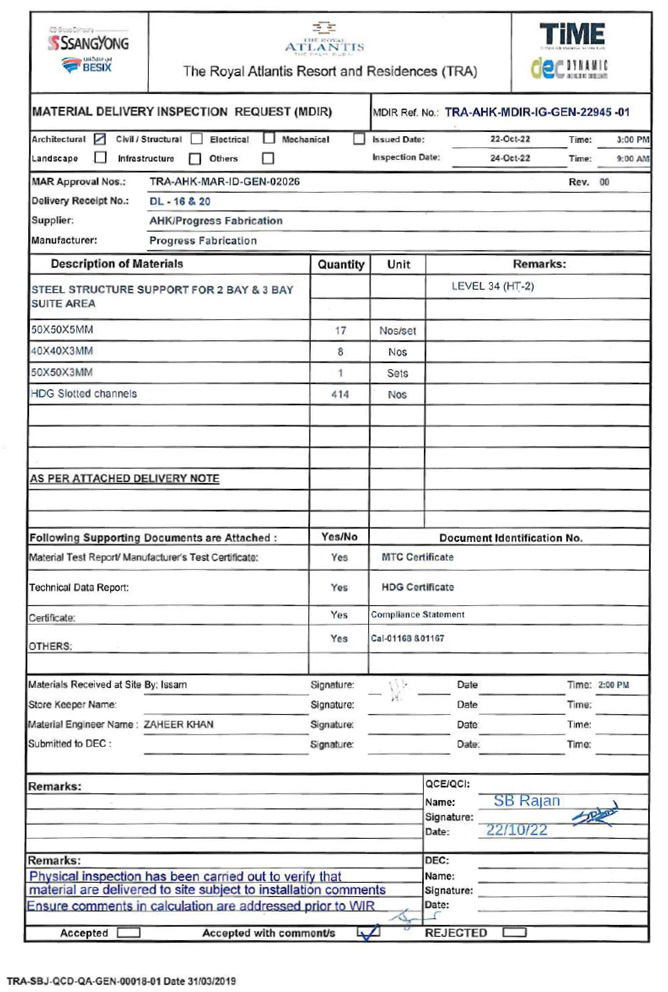 Progress Approvals